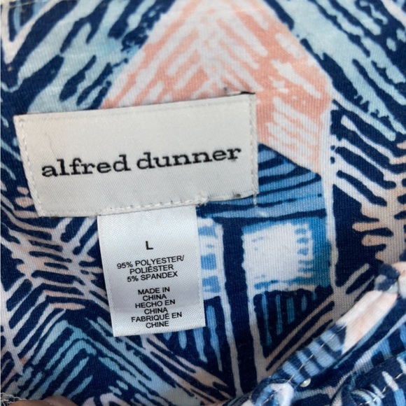 Alfred Dunner 3/4 sleeve geometric pattern top, Size Large GUC - Picture 4 of 4
